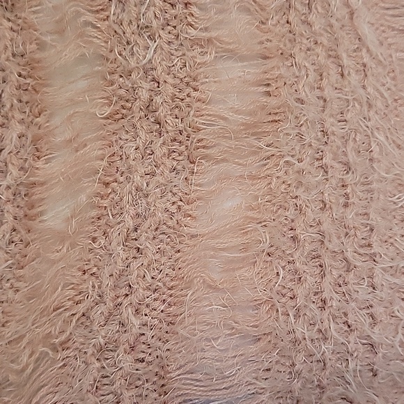 Puff & Bear Blush / Peach Color Fuzzy Sweater - Picture 5 of 10